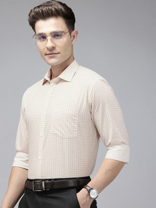 Park Avenue Slim Fit Opaque Micro Ditsy Dicetak Baju rasmi