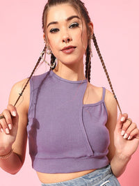 STREET 9 Women Elegant Lavender Solid Top