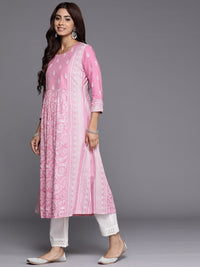 Indo Era Women Ethnic Motifs Printed Kantha Work Kurta