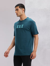 HRX by Hrithik Roshan Brand Logo Printed Drop-Shoulder Sleeves Relaxed Training T-shirt