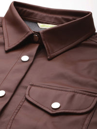 DressBerry Faux Leather Longline Tailored Jacket