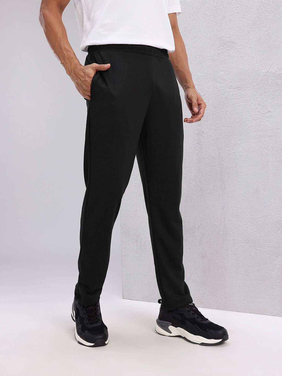 HRX by Hrithik Roshan Men Typography Printed Detail Mid-Rise Lifestyle Track Pants