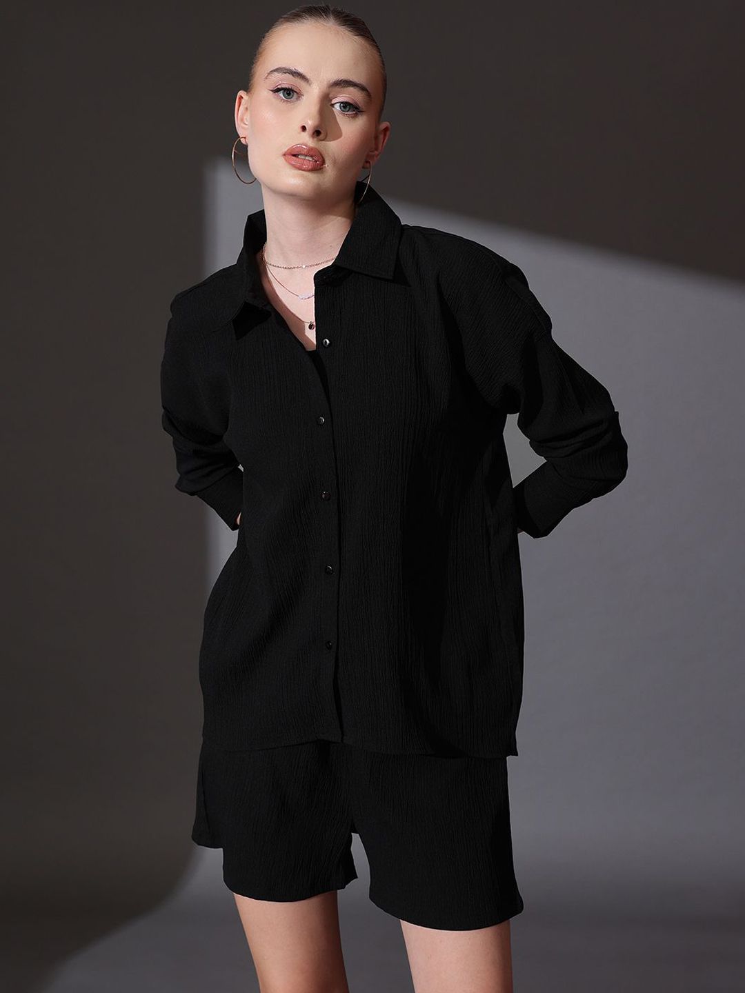KLOTTHE Women Plus Size Self Design Woollen Bath Robe With Belt