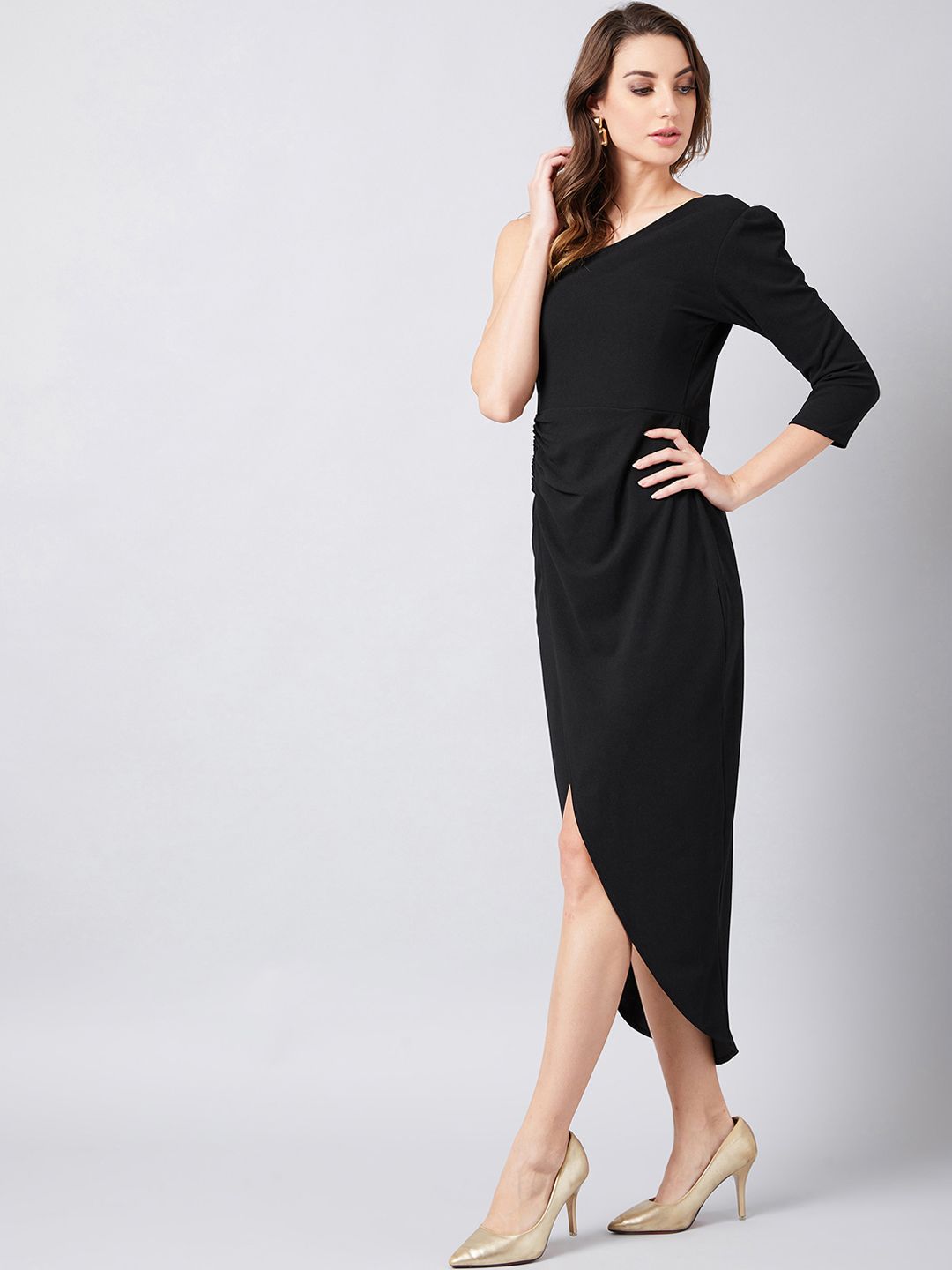Athena Black Sheath Dress
