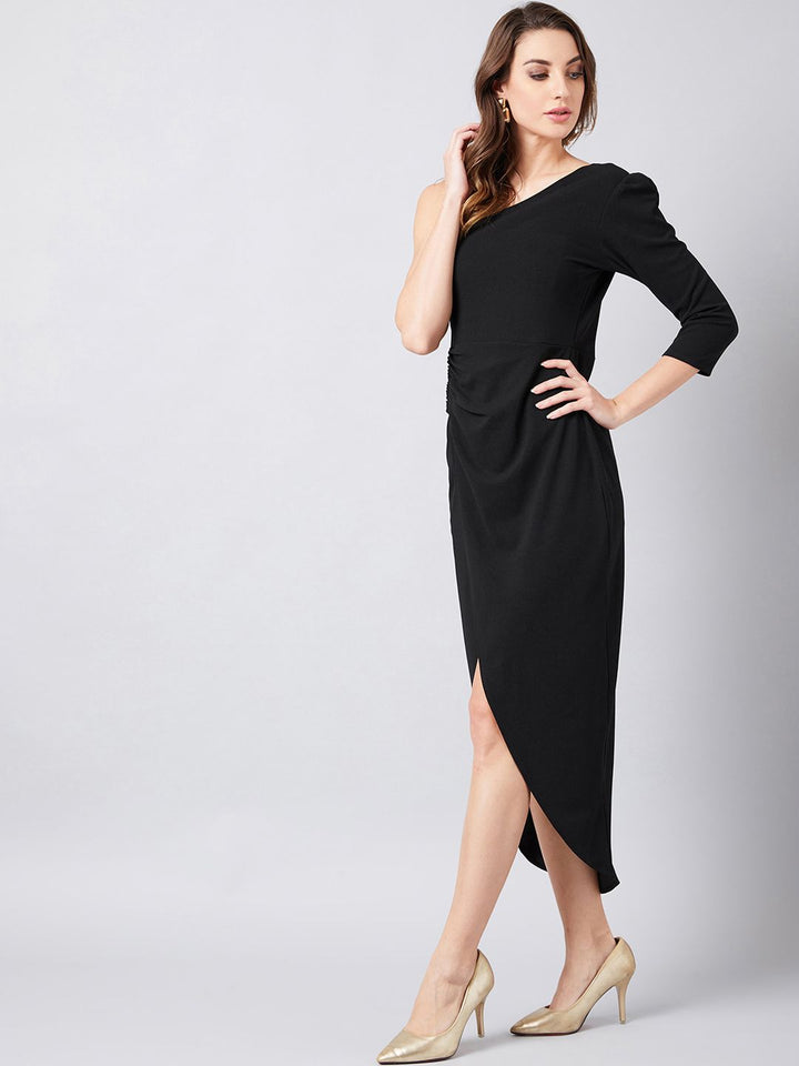 Athena Black Sheath Dress