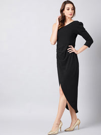 Athena Black Sheath Dress