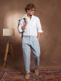 Campus Sutra Open-Weave Self Design Comfort Regular Fit Casual Shirt