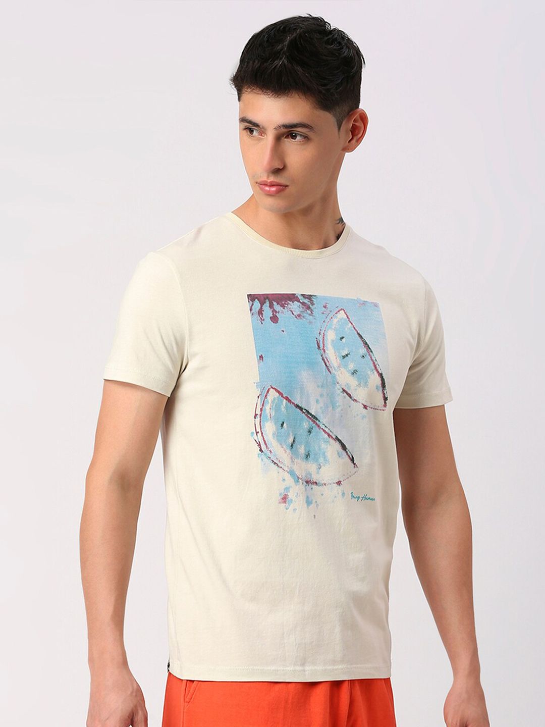 Being Human Graphic Printed Round Neck Short Sleeves T-shirt