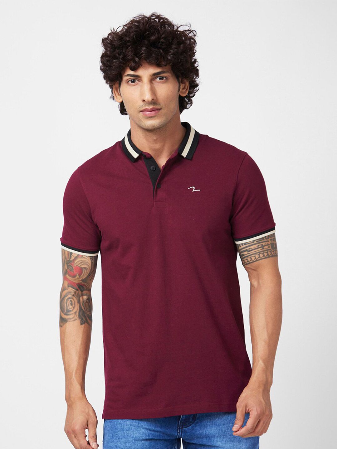 SPYKAR Polo Collar Slim Fit T-shirt