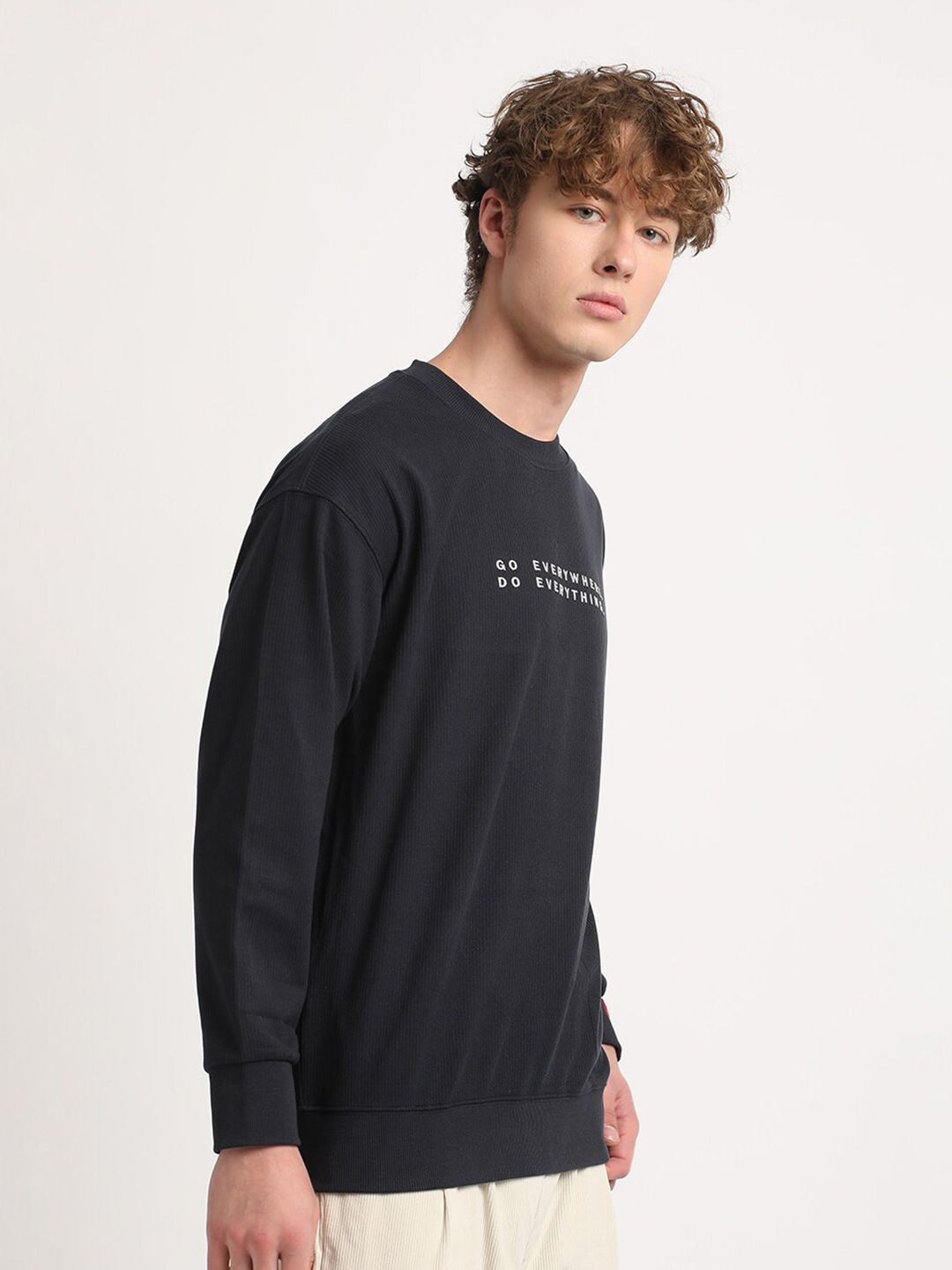 THE BEAR HOUSE Typography Printed Relaxed Fit Pullover