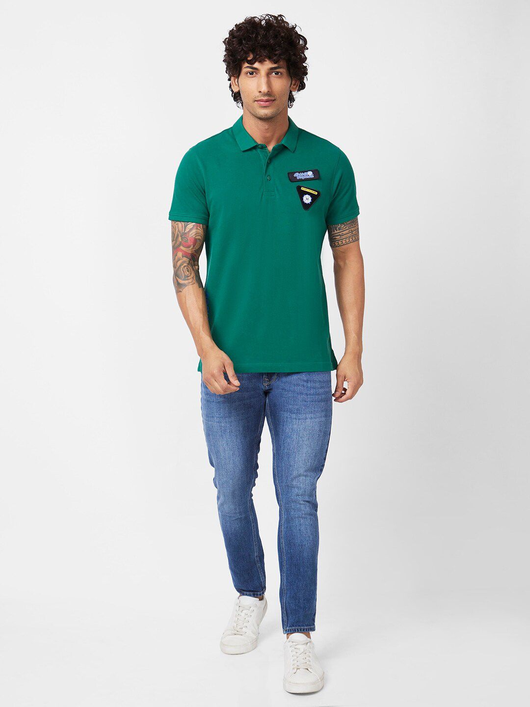 SPYKAR Polo Collar Slim Fit Cotton T-Shirt