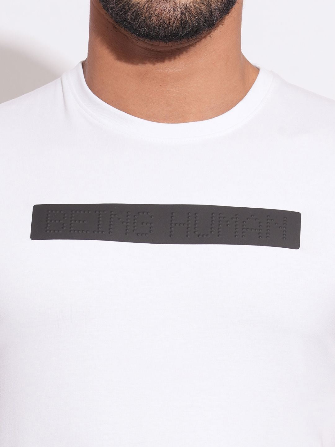 Being Human Men Brand Logo Printed Slim Fit T-shirt