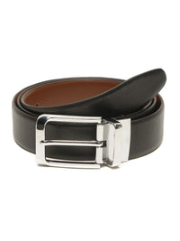 Teakwood Leathers Men Textured Leather Reversible Formal Belt