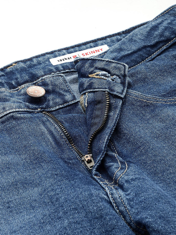 SPYKAR Men Slim Fit Low-Rise Heavy Fade Stretchable Jeans