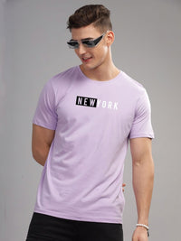 ADRO Men Typography Raw Edge T-shirt