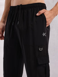 HRX by Hrithik Roshan Men Panelled Mid-Rise Rapid-Dry Training Cargos