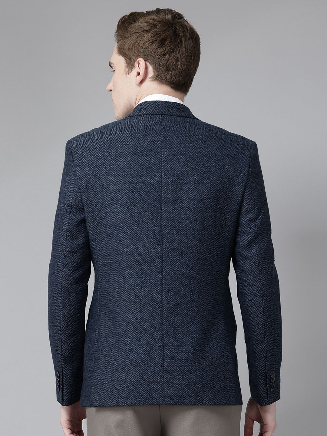Park Avenue Self-Design Single-Breasted Semiformal Blazer