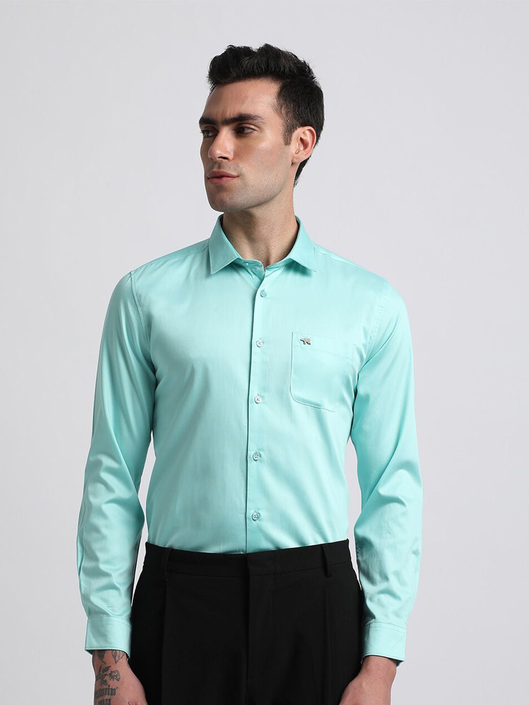 THE BEAR HOUSE Slim Fit Pure Cotton Formal Shirt