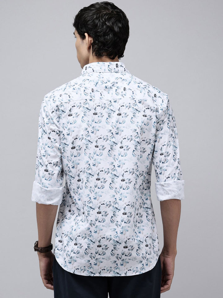 Park Avenue Pure Cotton Slim Fit Floral Printed Shirt