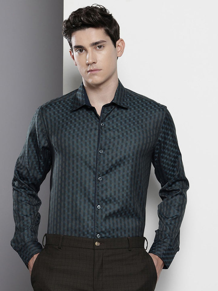 The Indian Garage Co. X Luxe Slim Fit Checked Formal Shirt