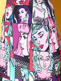Berrylush  Beautiful Multi-Coloured Graphic Simply Mini Skirt