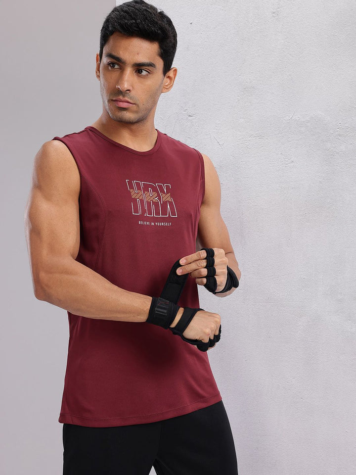 HRX by Hrithik Roshan Men Printed Rapid-Dry Training T-shirt