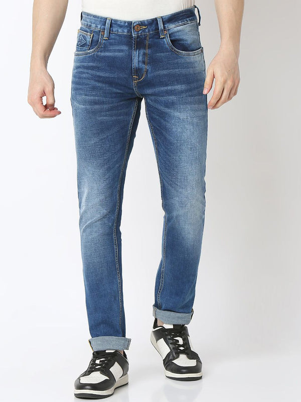 SPYKAR Men Slim Fit Low-Rise Light Fade Jeans