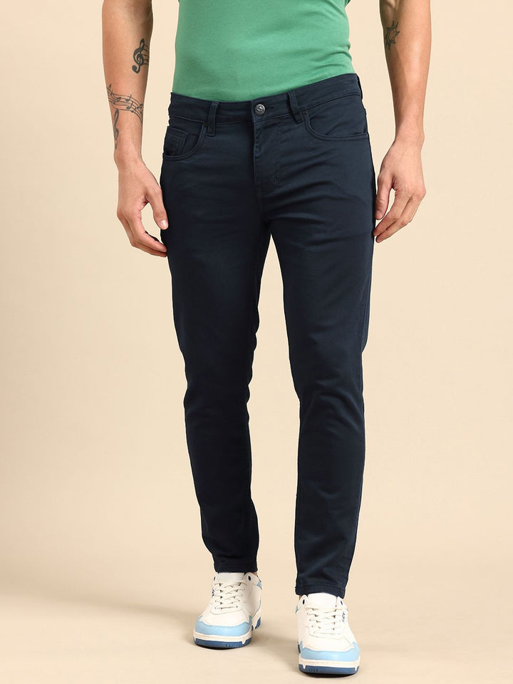 Being Human Men Skinny Fit Mid-Rise Stretchable Cropped Jeans