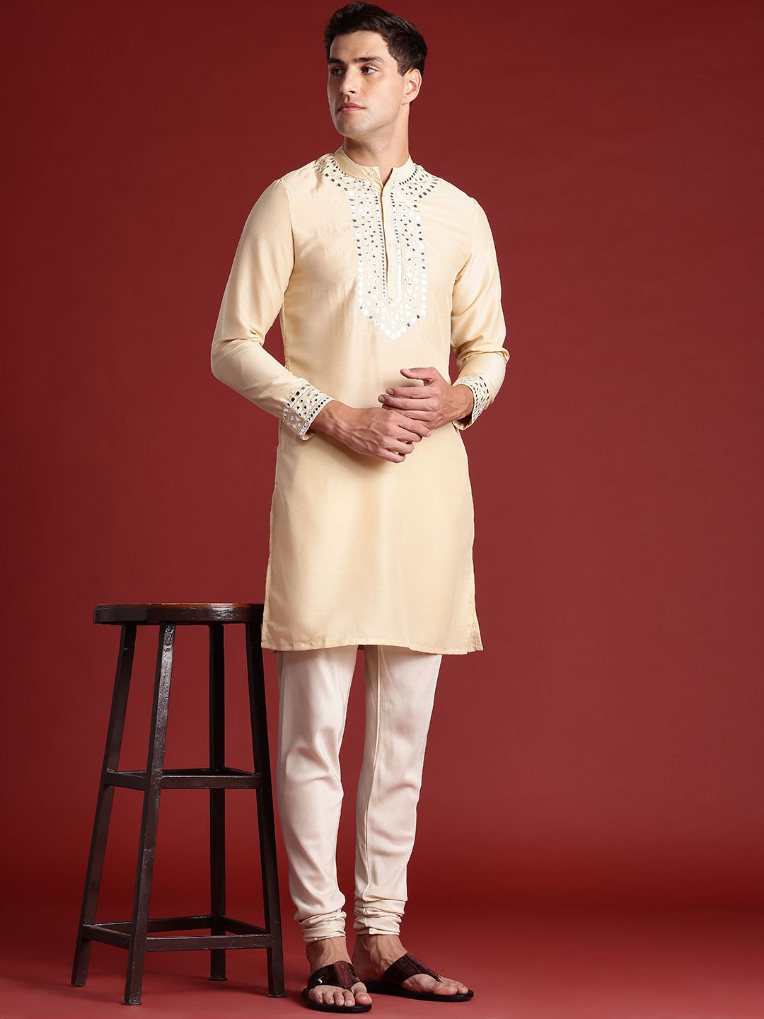 Anouk Embellished Straight Kurta
