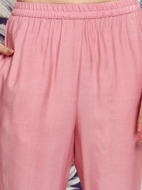 Vishudh Ethnic Motifs Embroidered Straight Kurta & Trousers With Dupatta