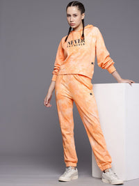 HRX by Hrithik Roshan Tie & Dye Printed Hooded Sweatshirt & Joggers