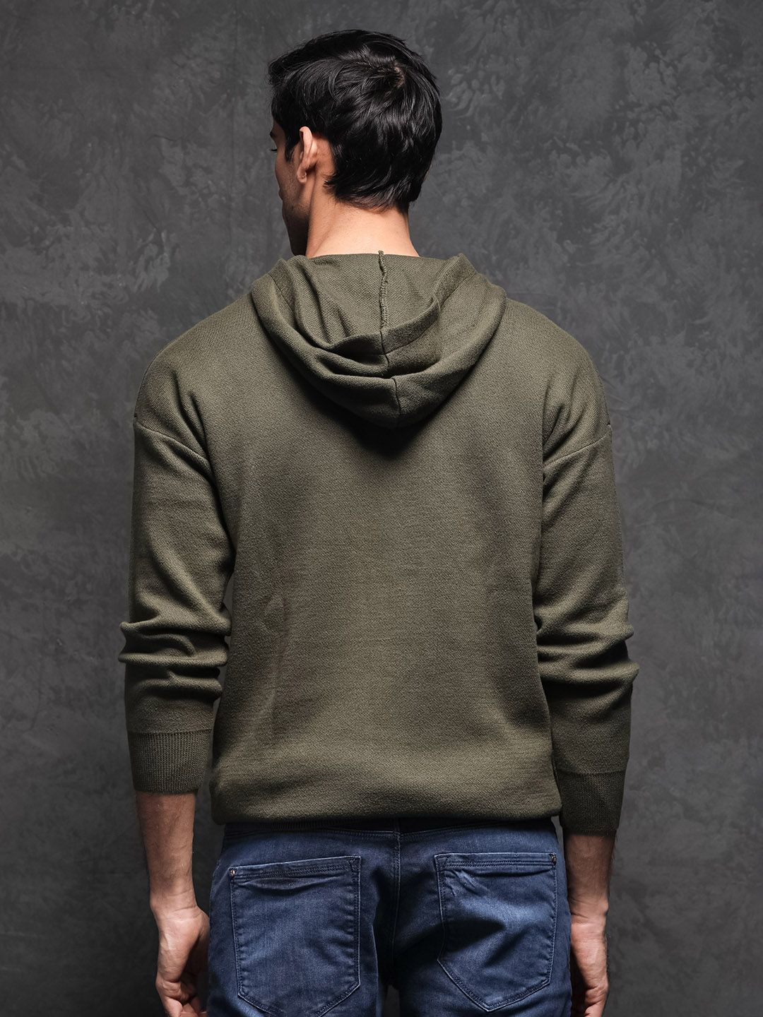 RARE RABBIT Men Zarr Slim Fit Hooded Sweatshirt