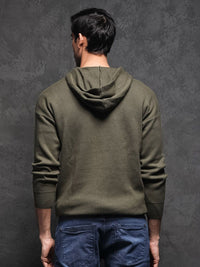 RARE RABBIT Men Zarr Slim Fit Hooded Sweatshirt