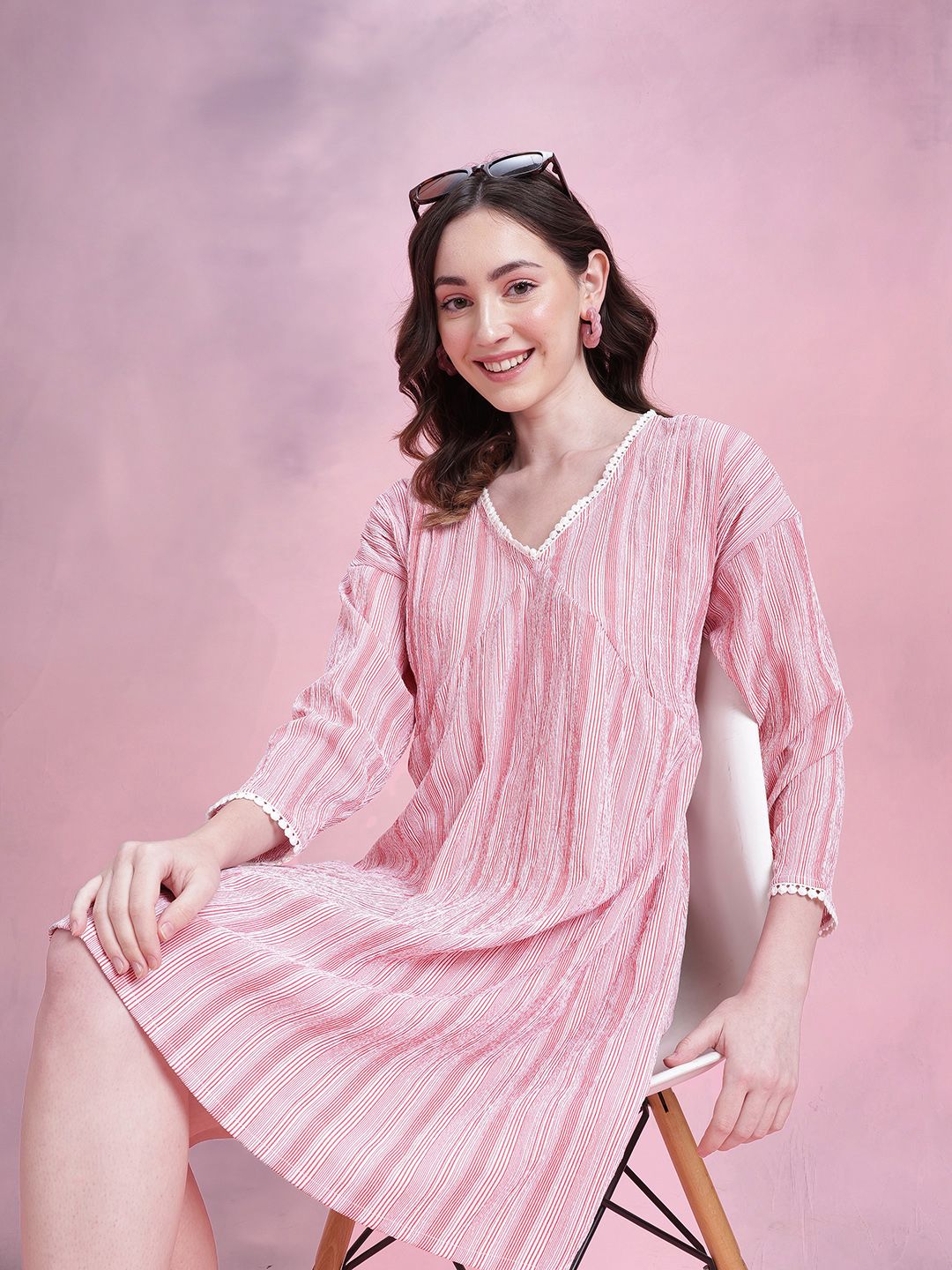 DressBerry Striped Empire Dress