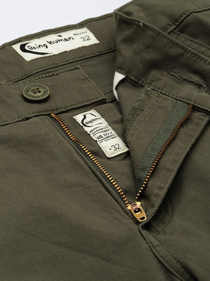 Being Human Men Slim Fit Cargos Trousers