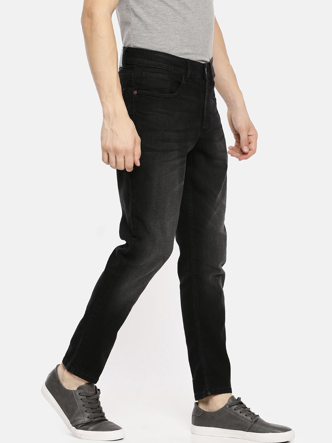 The Indian Garage Co Men Black Slim Fit Mid-Rise Clean Look Jeans