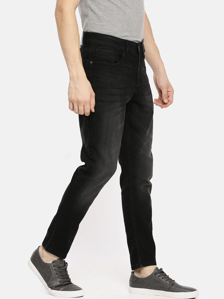 The Indian Garage Co Men Black Slim Fit Mid-Rise Clean Look Jeans