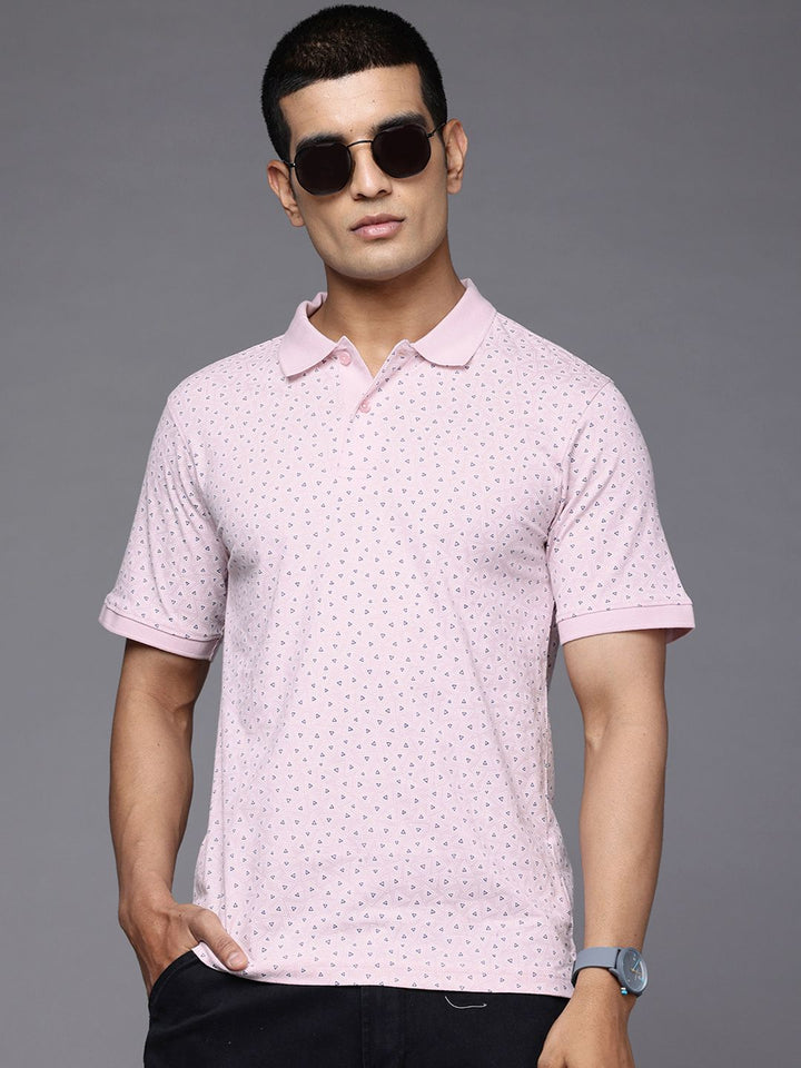 Raymond Slim Modern Fit Printed Polo Collar Pure Cotton T-shirt
