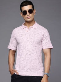 Raymond Slim Modern Fit Printed Polo Collar Pure Cotton T-shirt