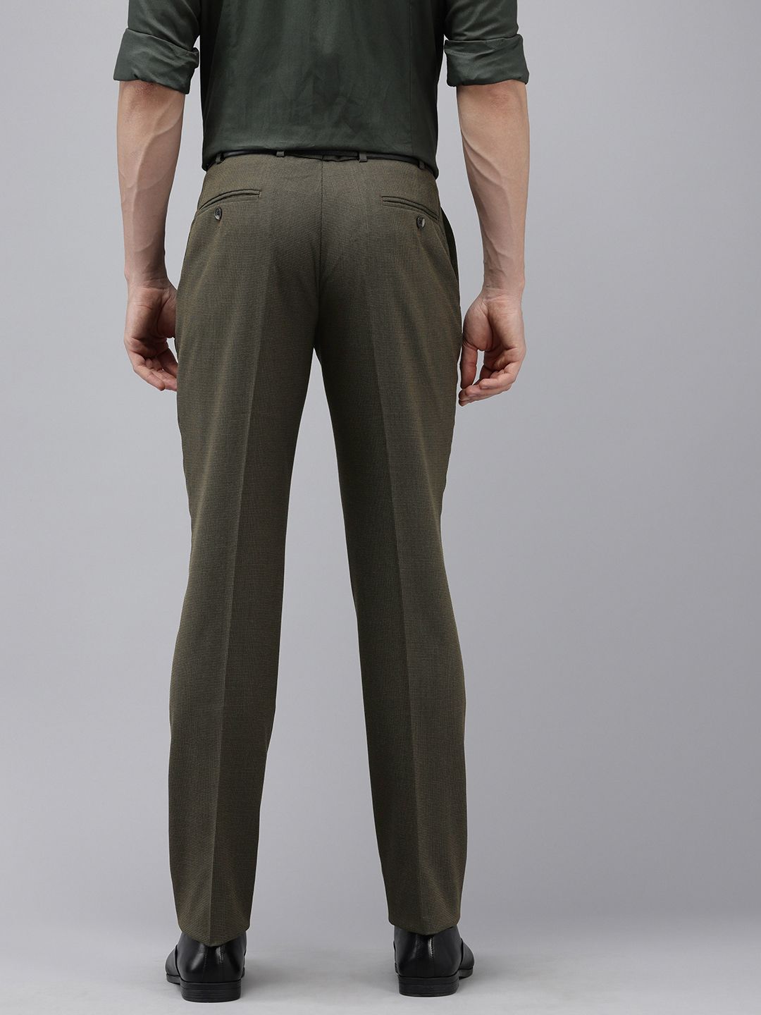 Park Avenue Men Textured Formal Trousers