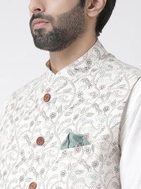 Jaket Nehru Cotton Nehru yang berwarna-warni & berwarna merah