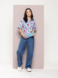 DILLINGER Printed Oversized Pure Cotton T-shirt