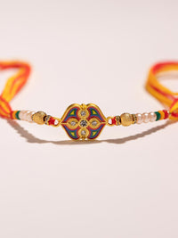 Voylla Enamel Elegance Designer Beaded Benang Rakhi