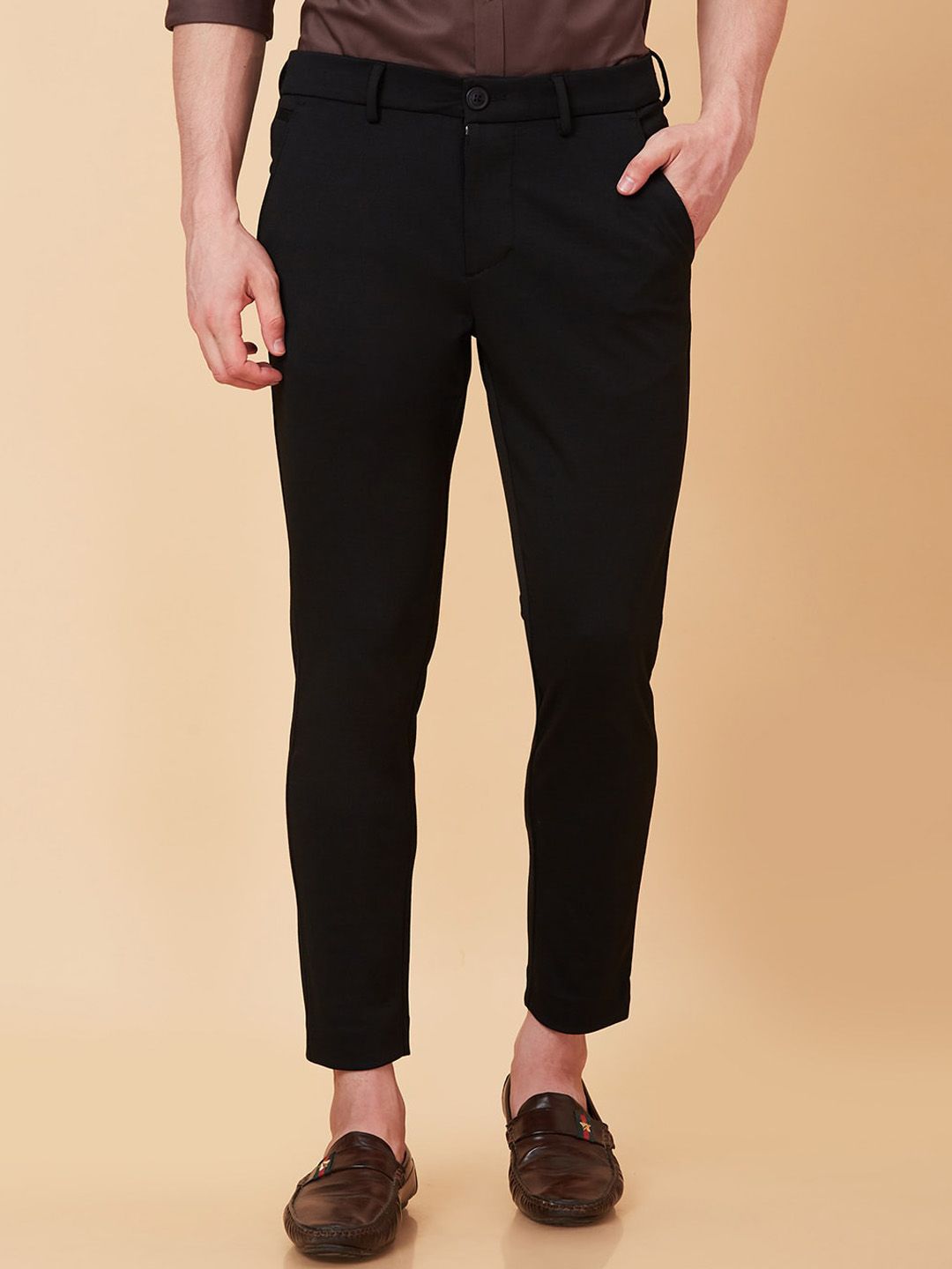 Being Human Men Mid Rise Easy Wash Cotton Chino Trousers