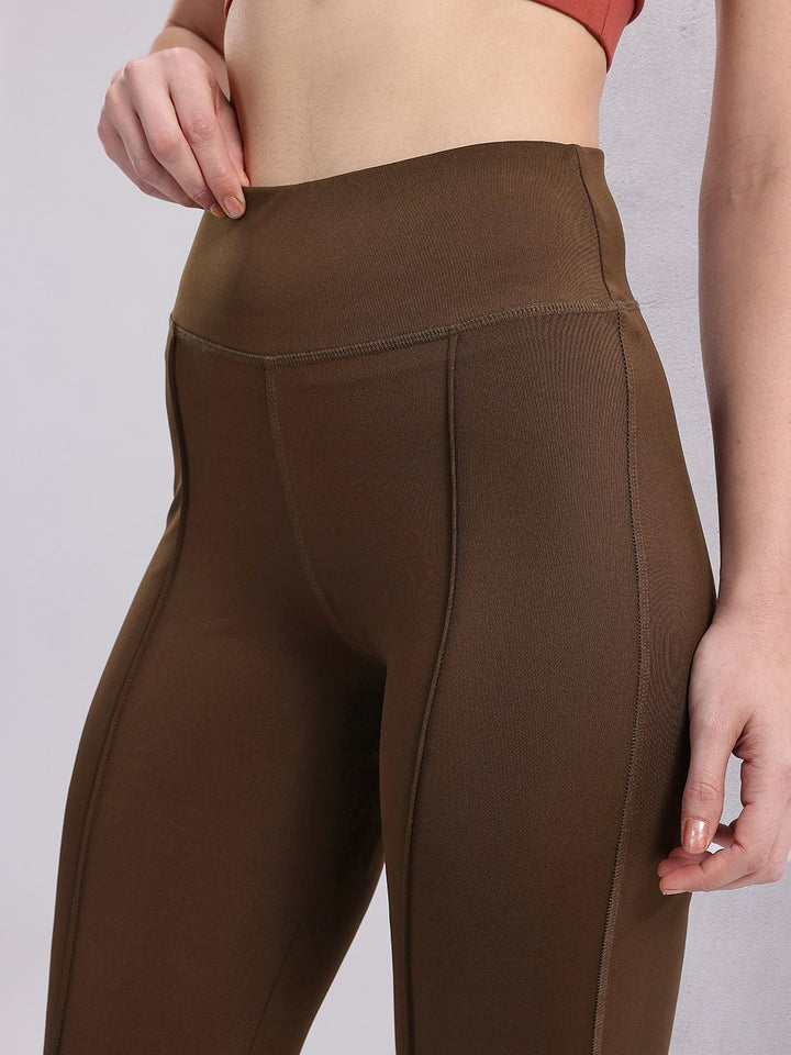 HRX by Hrithik Roshan Women Slit Hem Panelled Rapid-Dry Yoga Tights