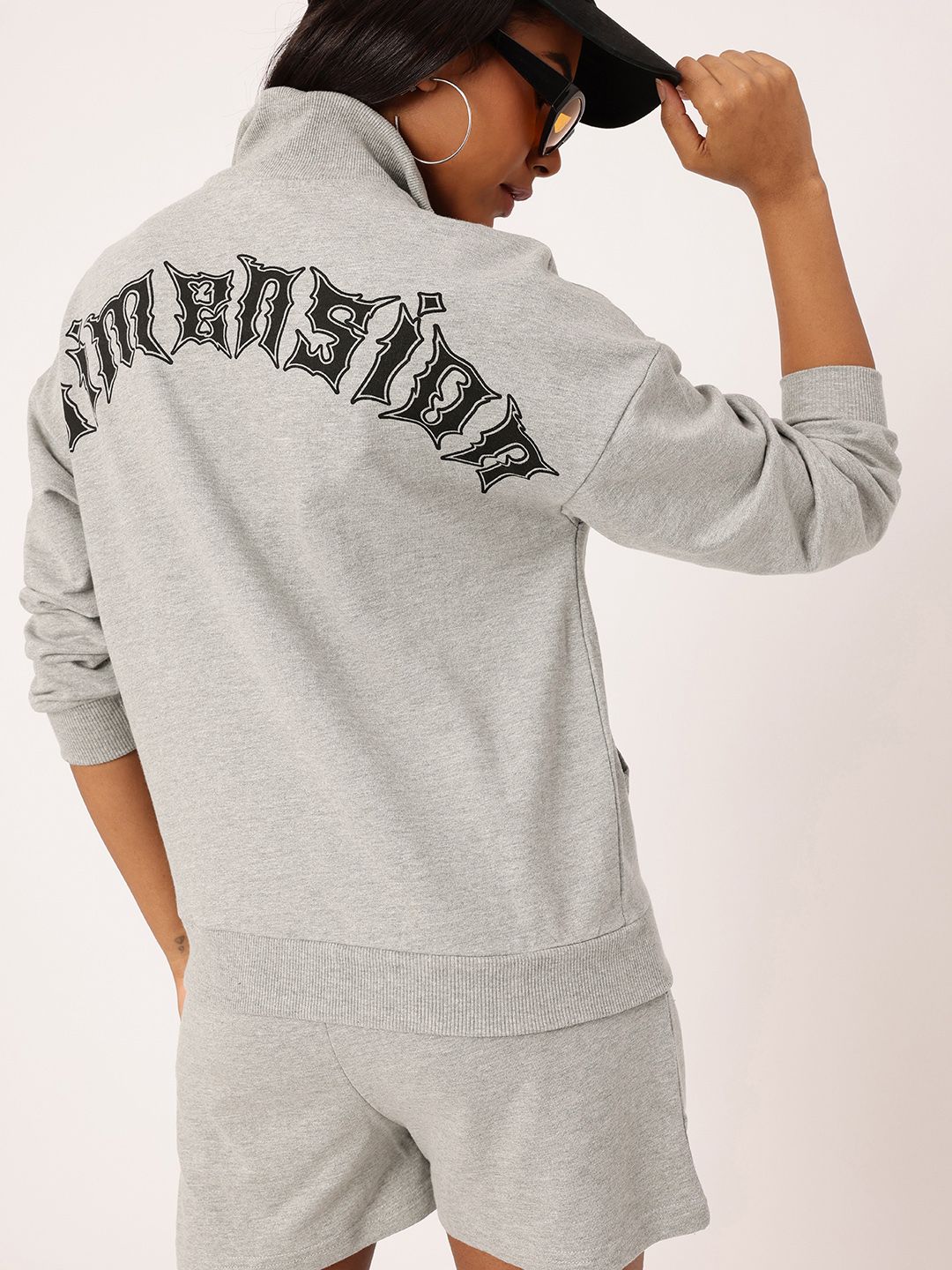 Kook N Keech Street Savvy Printed Relaxed Sweatshirt With Shorts Co-Ords Set