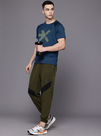 HRX by Hrithik Roshan Men Mid-Rise Rapid-Dry Training Track Pants with Toggle Hem