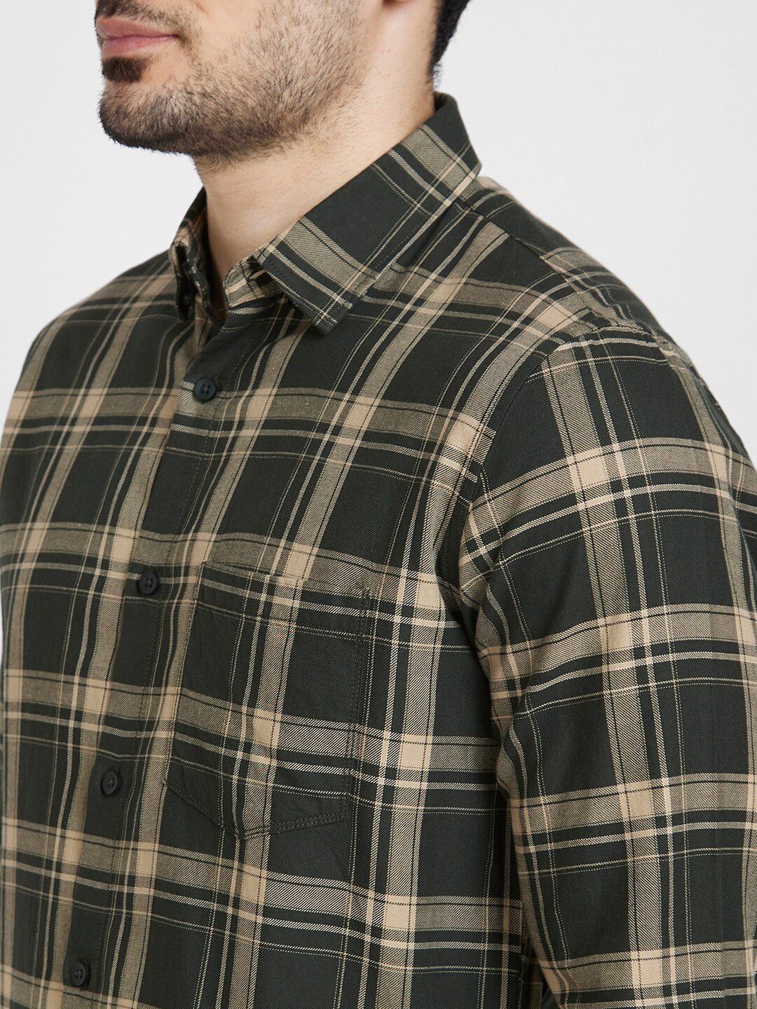 SPYKAR Classic Tartan Checked Cotton Casual Shirt