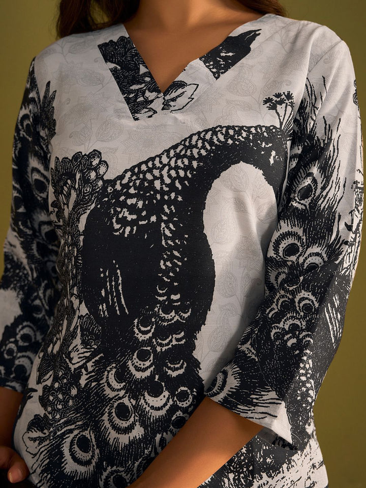 Indo Era Women Floral Printed Regular Pure Cotton Kurta with Trousers