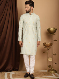 SOJANYA Geometric Printed Straight Kurta With Churidar